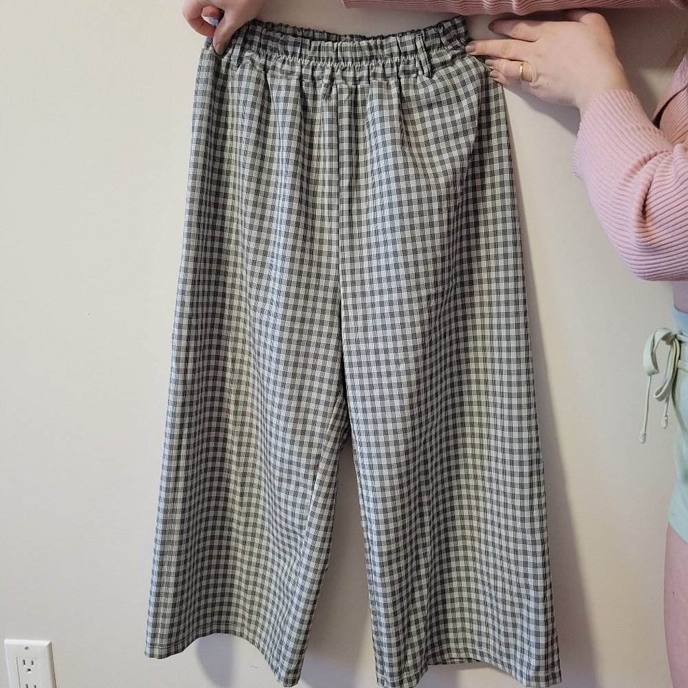 Cropped wide leg pants